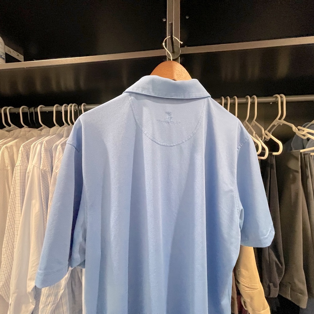 Prebble creek, short sleeve polo XXL light blue.
